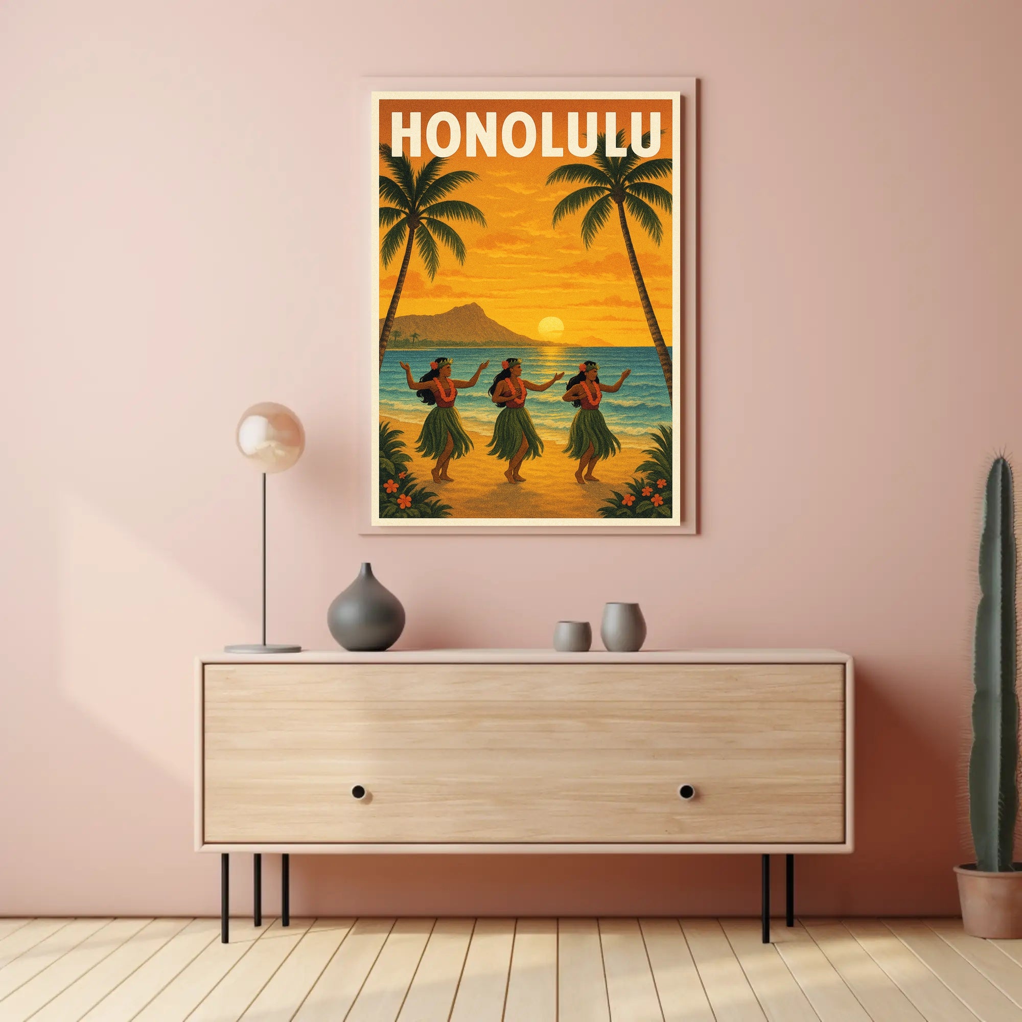 Honolulu Sunset Poster PosterGoat