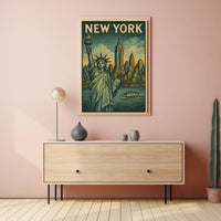 New York City Iconic Landmarks Poster