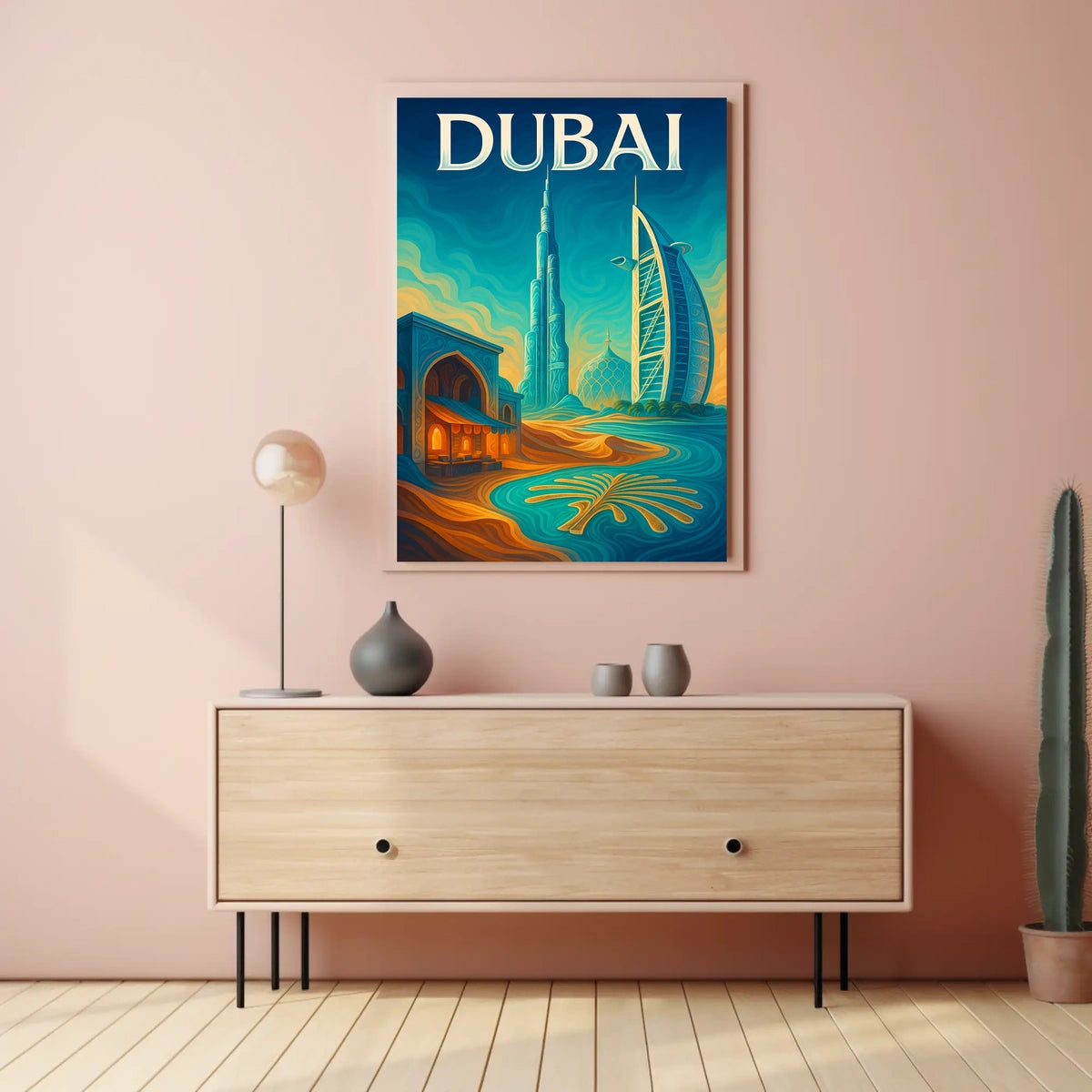 Dubai Cityscape Poster For Home Decor And Travel Lovers