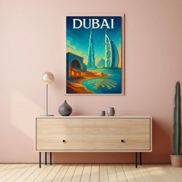 Dubai Cityscape Poster For Home Decor And Travel Lovers