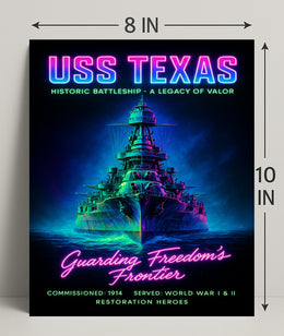 USS Texas A Legacy of Valor Poster PosterGoat