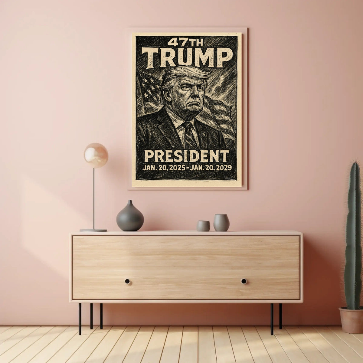 Visionary Trump Surrealism Bold Leadership Poster