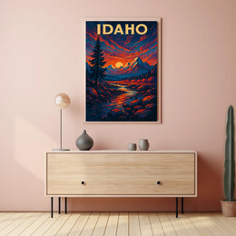 Idaho Sunset Landscape Poster