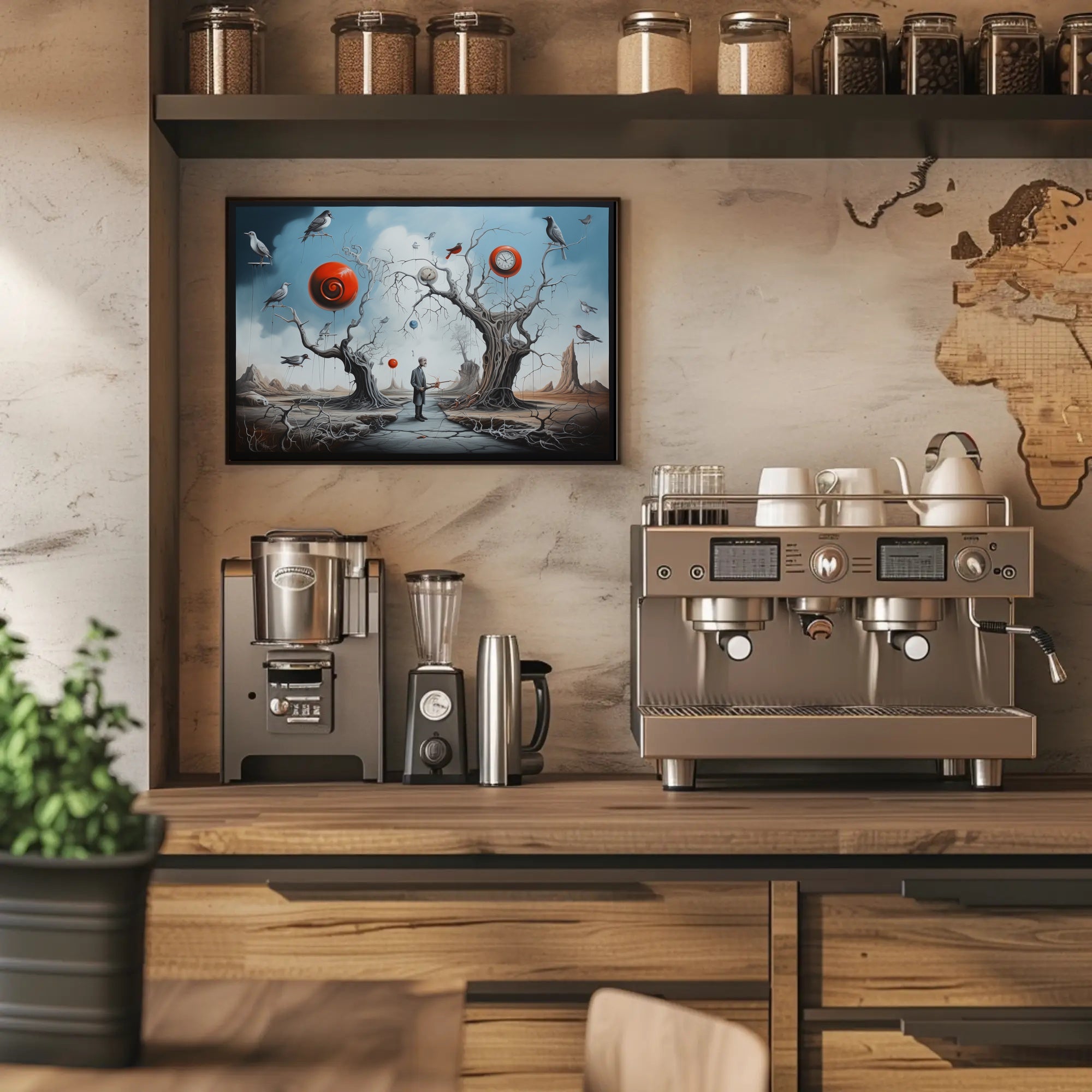 Dreamlike Surreal Art with Whimsical Elements - Artistic Poster