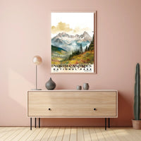 North Cascades Watercolor Wall Art Poster
