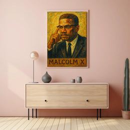 Malcolm X A Powerful Portrait Poster
