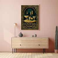 Art Deco Cocktail Lounge Poster