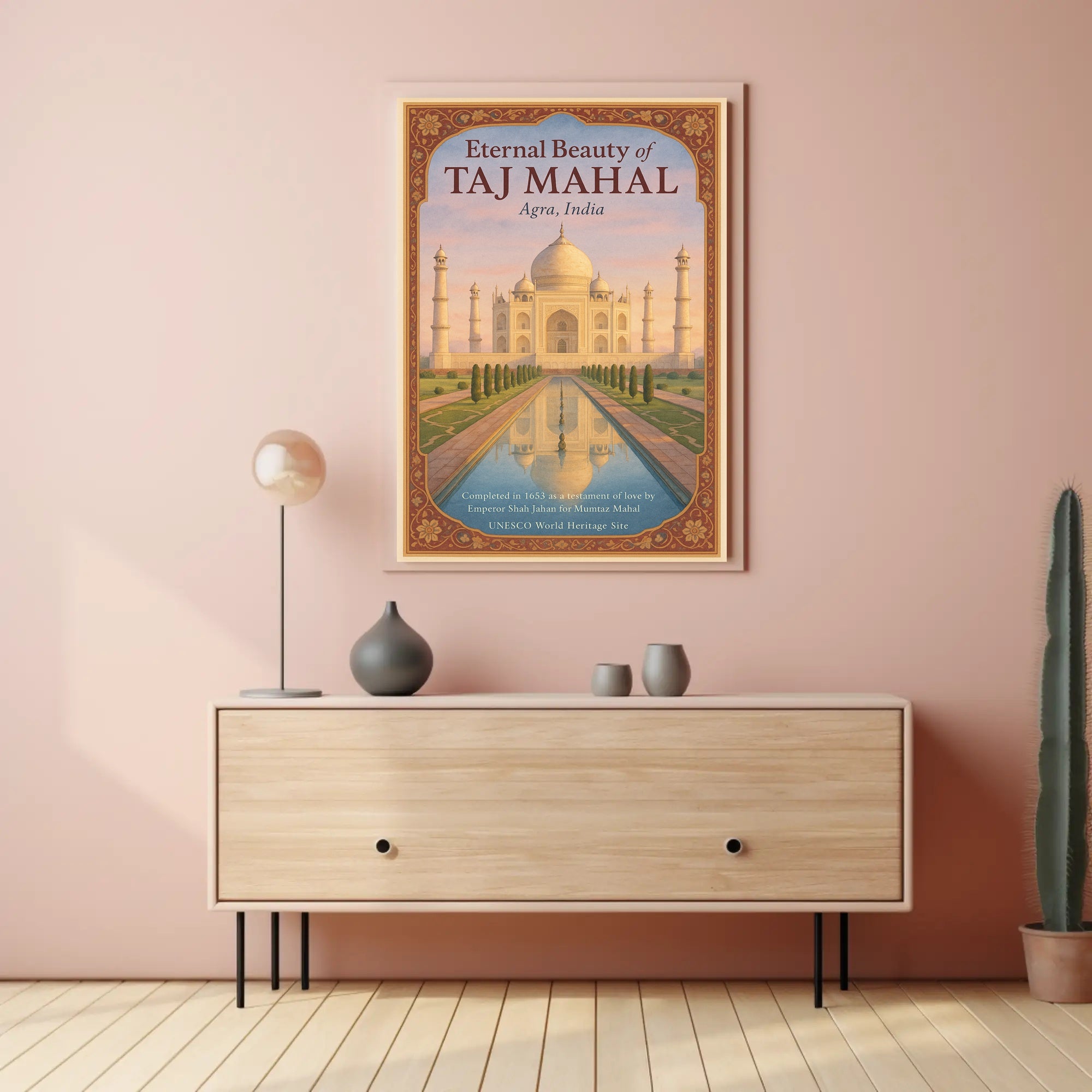 Eternal Beauty of the Taj Mahal Poster PosterGoat
