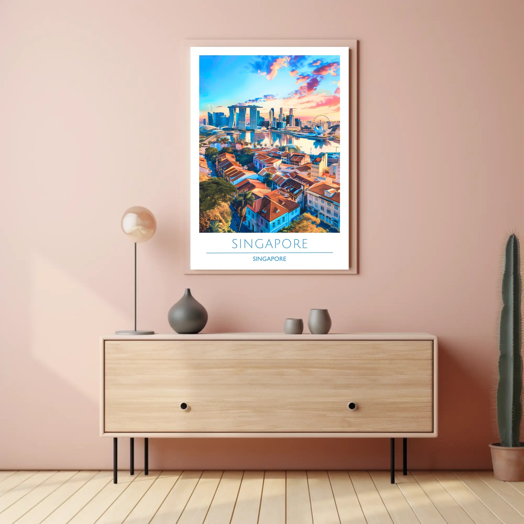 Singapore's Vibrant Cityscape Urban or Cityscape Poster