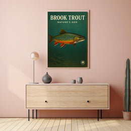 Brook Trout Nature's Gem Wall Art Print PosterGoat