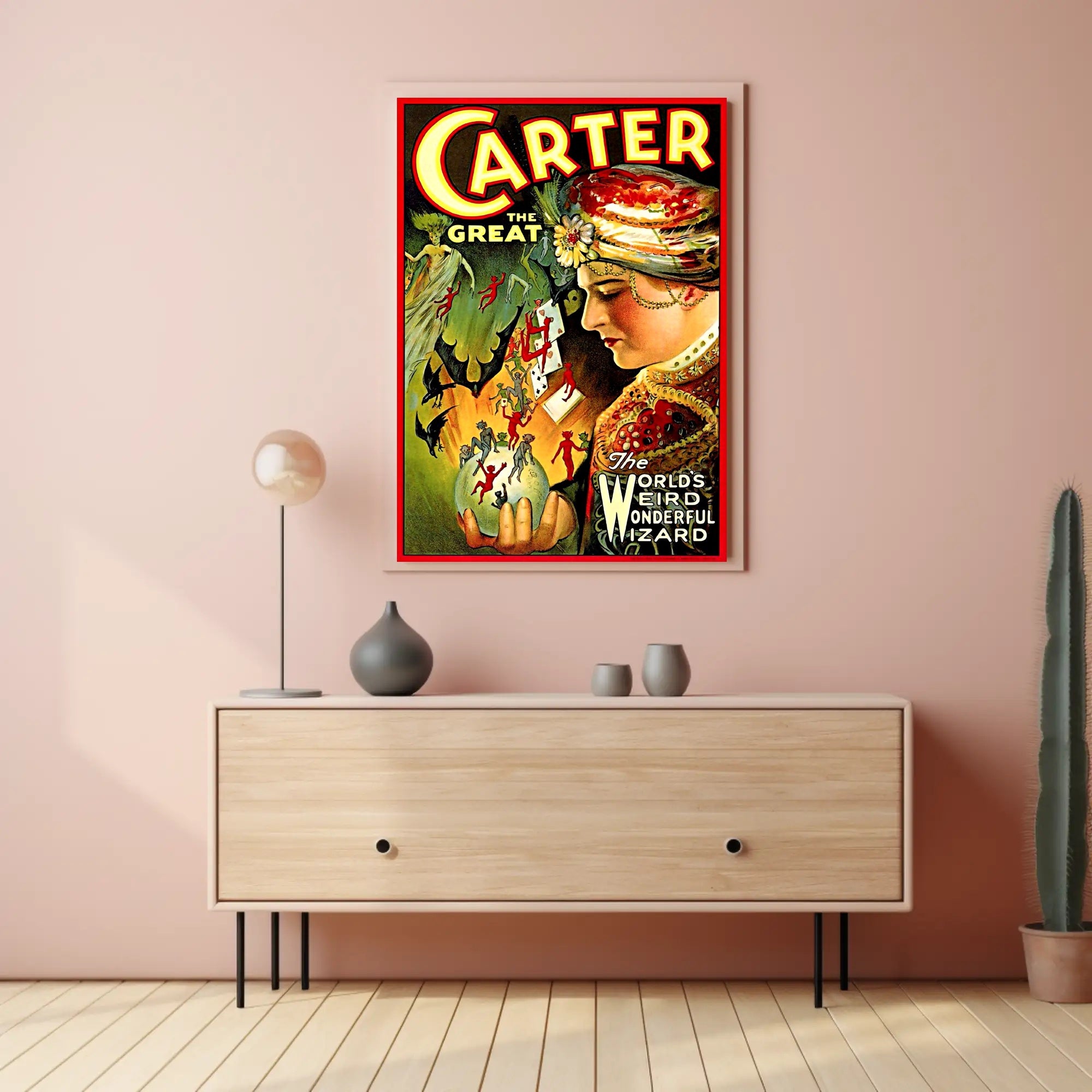 Carter the Great Magic Show Vintage Cultural Poster