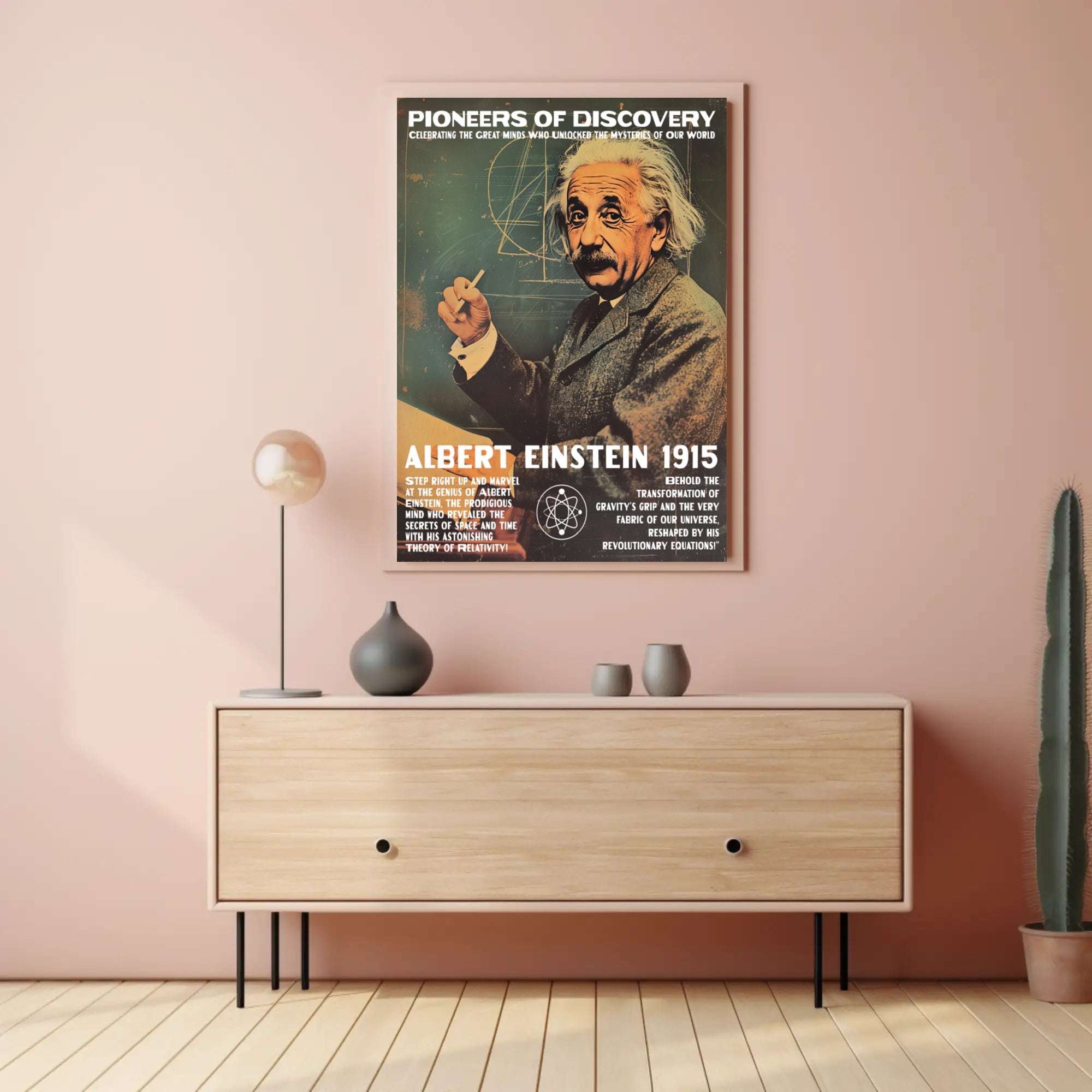 Einstein Theory Relativity Vintage Inspirational Poster