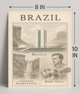 Brazil Cultural and Natural Wonders Poster PosterGoat