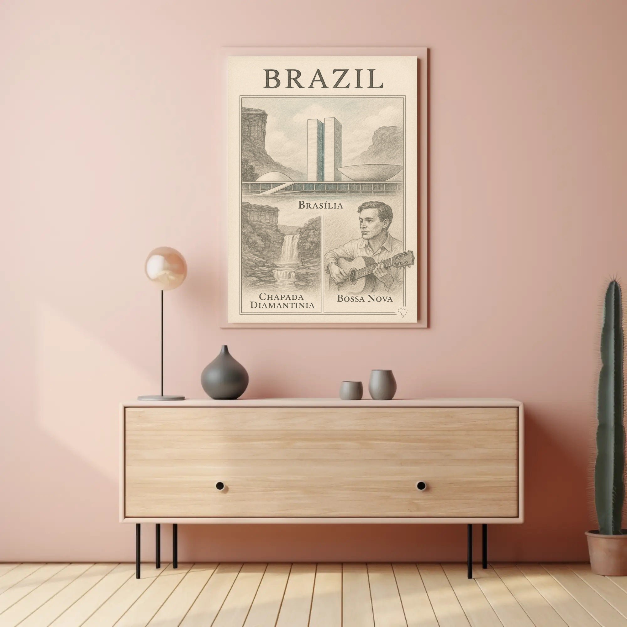 Brazil Cultural and Natural Wonders Poster PosterGoat