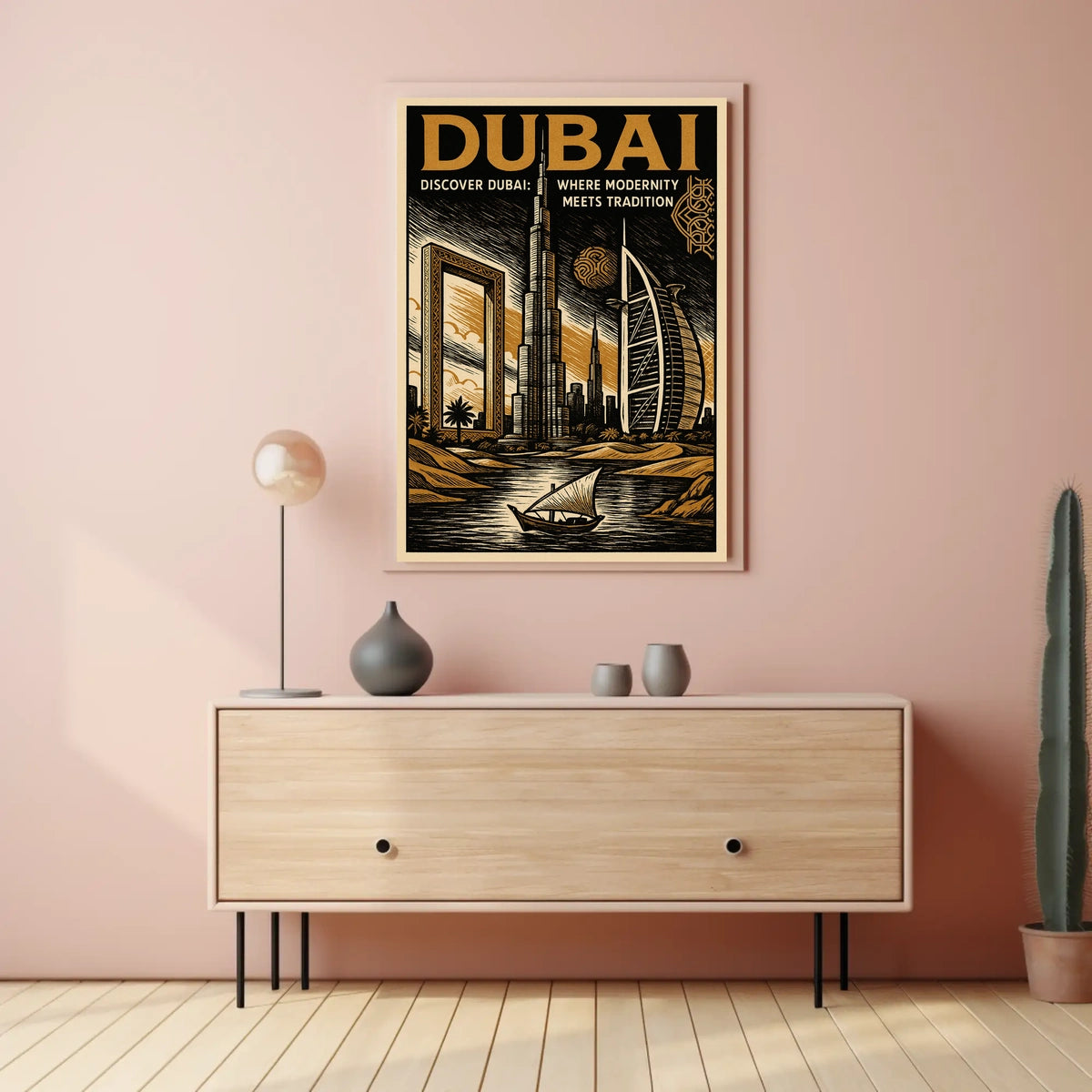 Dubai Poster Modernity Meets Tradition Wall Art For Home