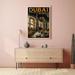 Dubai Poster Modernity Meets Tradition Wall Art For Home