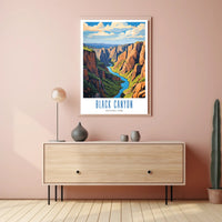 Black Canyon National Park Travel Poster Scenic Art Print