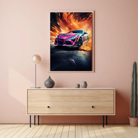 Speed and Flames Poster PosterGoat