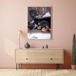 Rustic Farmyard Scene Poster
