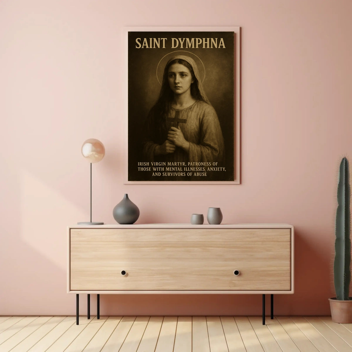Saint Dymphna Patroness Of Mental Poster