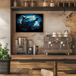 Majestic Wolf In The Moonlight Poster