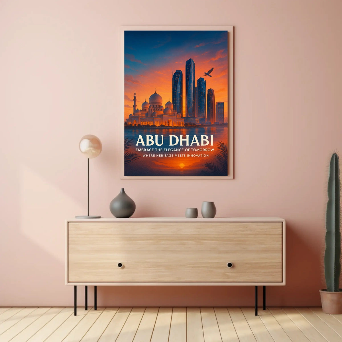 Abu Dhabi Elegance Heritage Meets Innovation Cityscape Poster