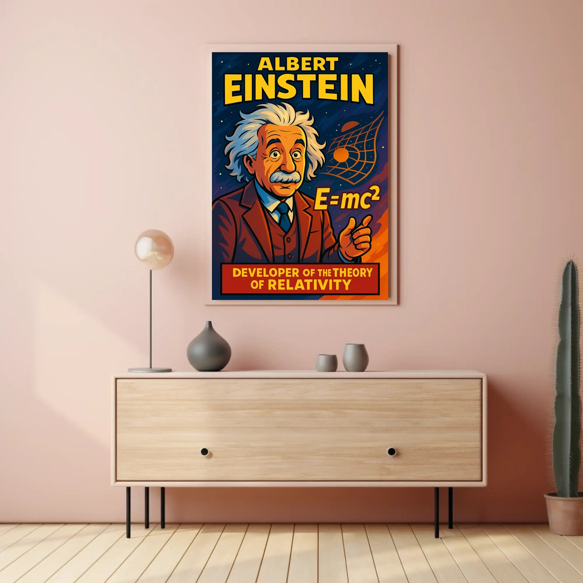 Albert Einstein Vintage Relativity Theory Scientific Collectors Inspiration Timeless Iconic Poster