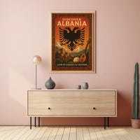 Explore Albania's Beauty in Patriotic Travel Poster