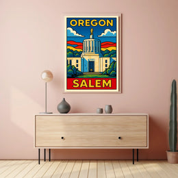 Salem Oregon State Capitol Poster