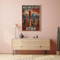 West Valley City Utah Skyline Photography Wanderlust Poster