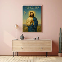 Religious Figure Prayer Scene: Cultural or Heritage Poster