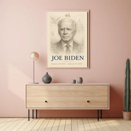 Joe Biden 46th President Sketch Poster Art Print for Home Decor PosterGoat
