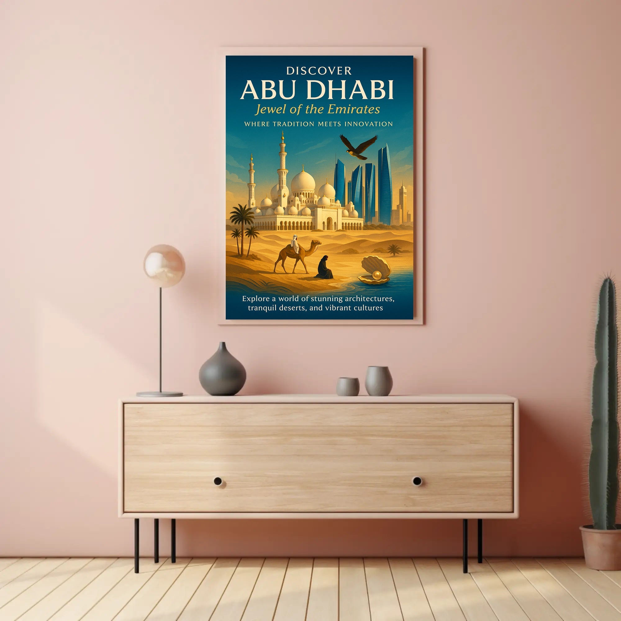 Journey Through Abu Dhabi's Timeless Beauty Travel Poster