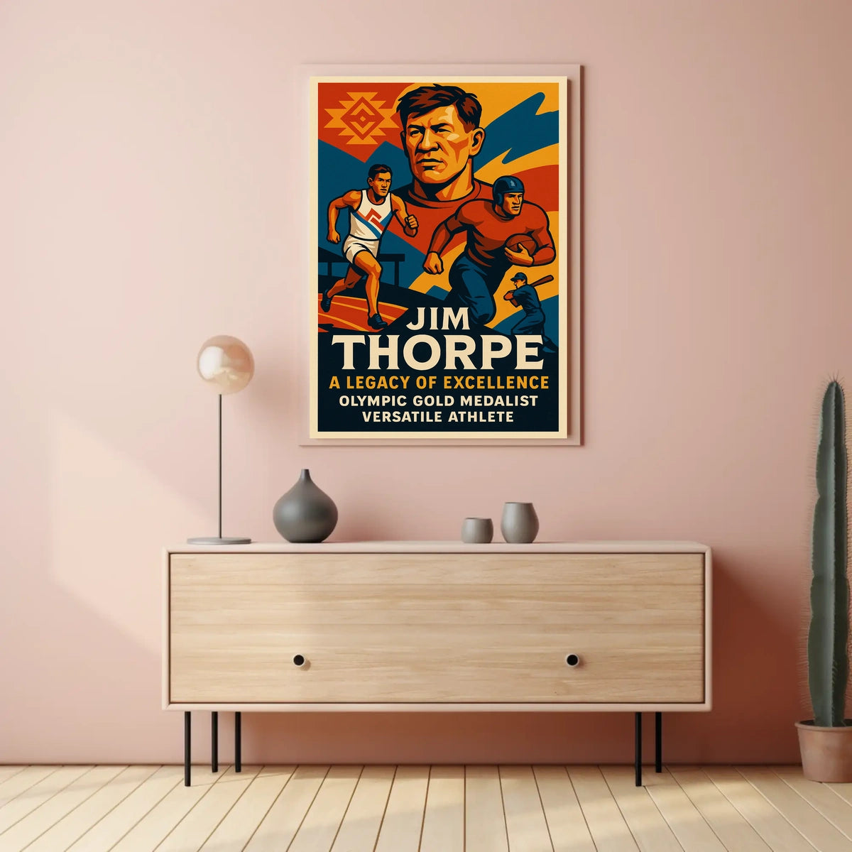 Jim Thorpe Legendary Athlete Poster