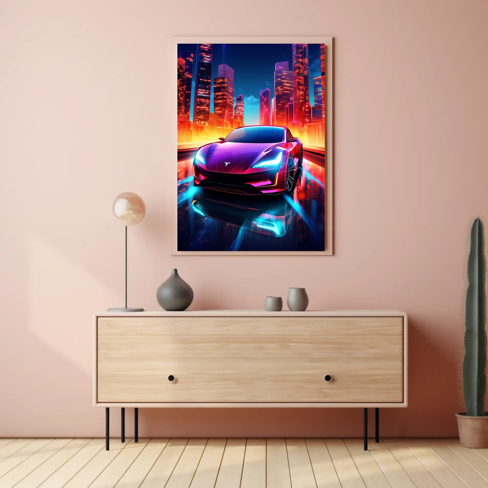 Futuristic Electric Elegance Poster PosterGoat