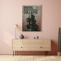 Digital Megastructure Collapse Futuristic Sci-Fi Poster