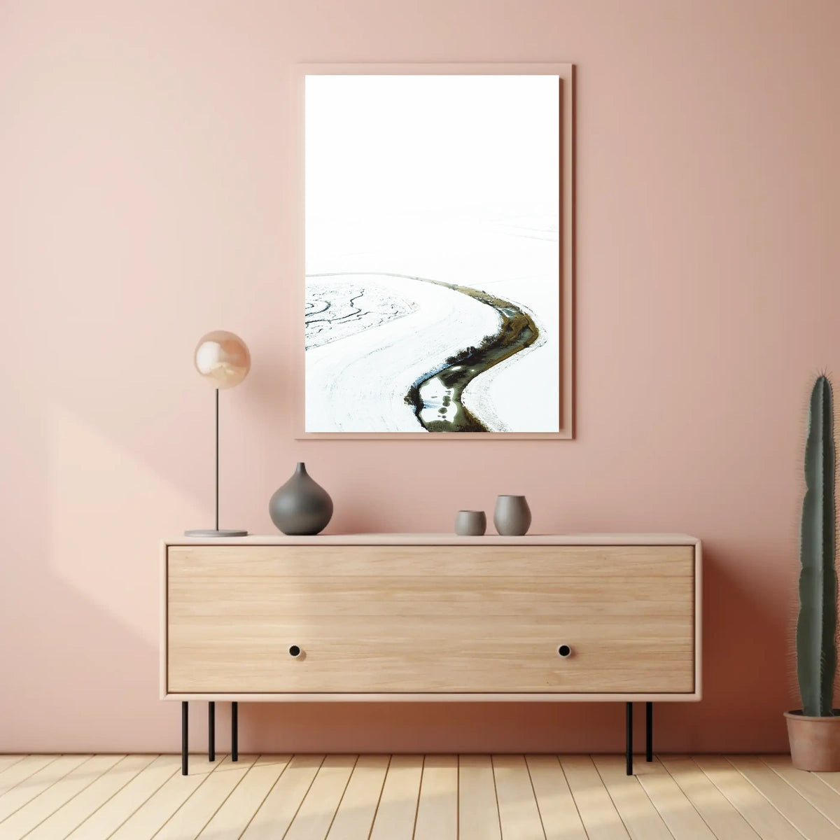 Serene Winter Landscape Art Print - Abstract or Artistic Poster