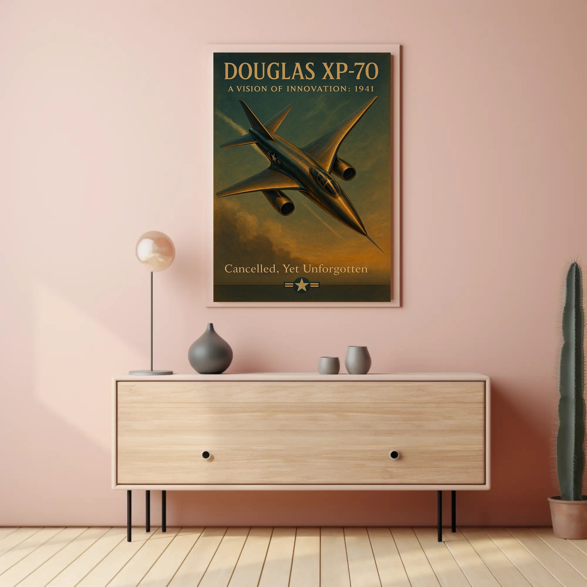 Douglas XP 70 Vintage Aviation Poster Print