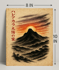 Dramatic Japanese Landscape Impressionism: Artistic Poster