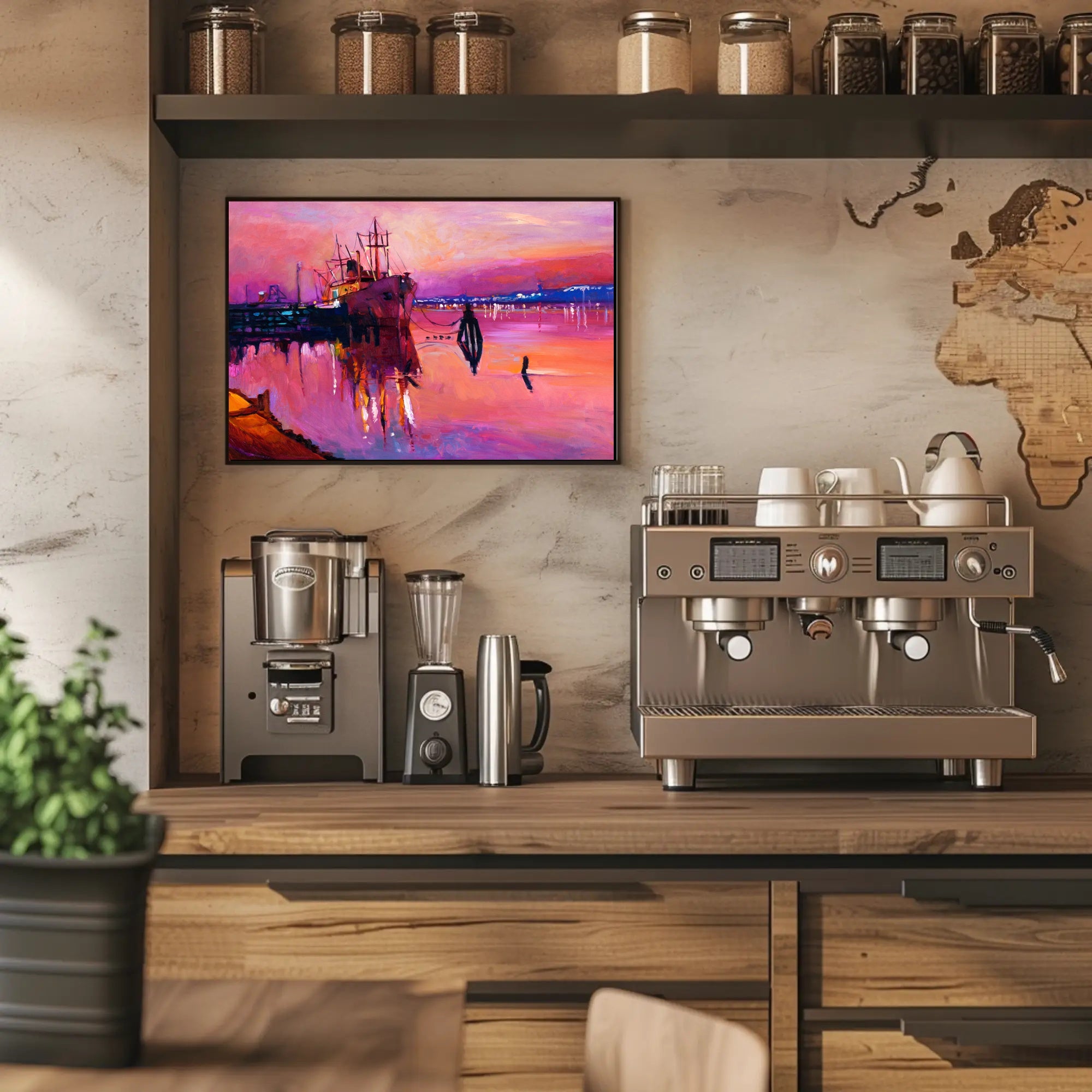 Sunset Harbor Serenity Poster