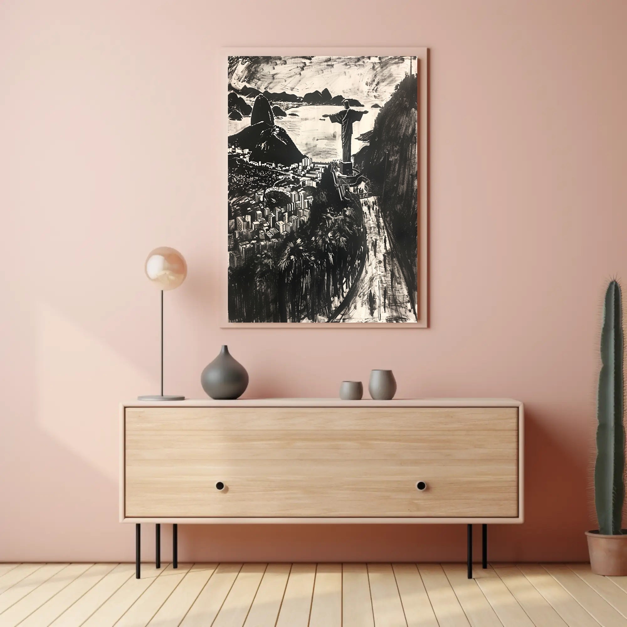 Rio De Janeiro Artistic Cityscape Poster