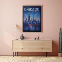 Chicago Skyline Art Poster