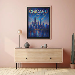 Chicago Skyline Art Poster
