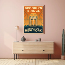 Brooklyn Bridge Gateway Travel Poster