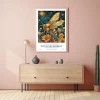 Vibrant Bee and Sunflower Cosmic Artistry Poster