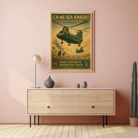 CH-46 Sea Knight Vintage Flight Poster PosterGoat