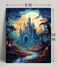 Enchanted Castle Under The Moon Poster