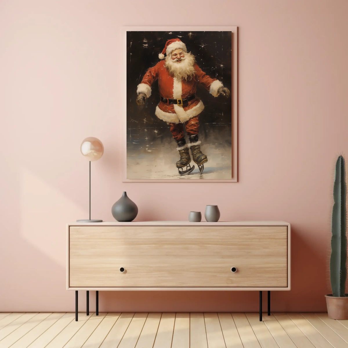 SantaS Joyful Skating Poster