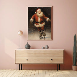 SantaS Joyful Skating Poster