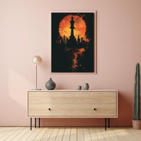 Chess Cityscape Poster
